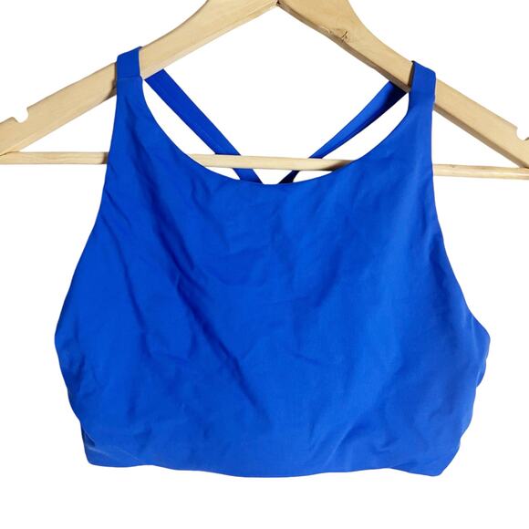 Athleta Blue Racerback Swim Sports Bra Size Small - Picture 1 of 4